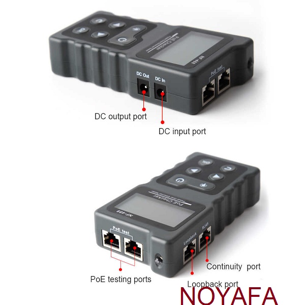 Máy Test Và Kiểm Tra Tín Hiệu Cáp Mạng POE NOYAFA NF-488